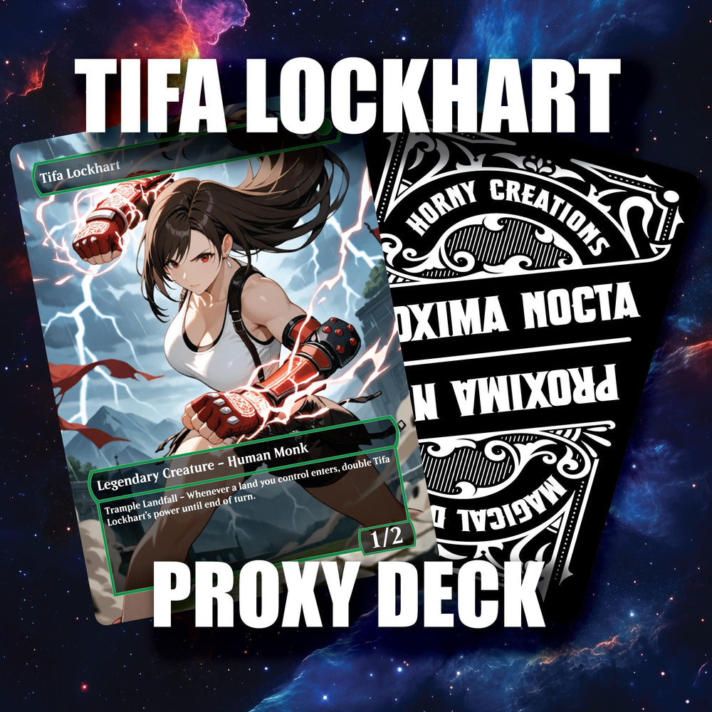 Tifa Lockhart – Custom SFW Sexy Proxy Commander Deck | Mono-Green Landfall BABE