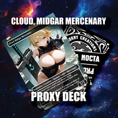 Cloud, Midgar Mercenary – Custom Sexy Proxy Deck | Mono-White Equipment & Blink