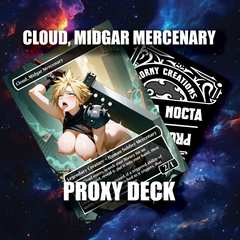 NSFW Cloud, Midgar Mercenary – Custom Sexy Proxy Deck | Mono-White Equipment & Blink
