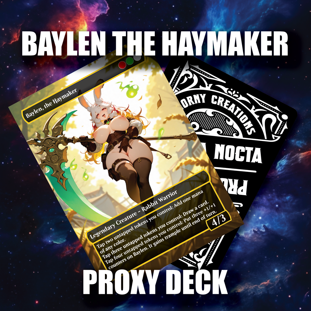 NSFW Baylen's Burrow – Custom Rabbit Tribal Proxy Deck | +20 Bunny Tokens